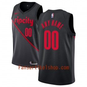 Portland Trail Blazers Trikot Benutzerdefinierte 2018-19 Nike City Edition Schwarz Swingman - Herren